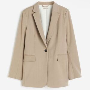 Single-breasted jacket in woven fabric